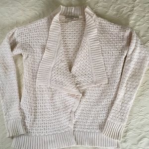 THE LOFT Drap Cardigan Cotton Knit Sweater Medium